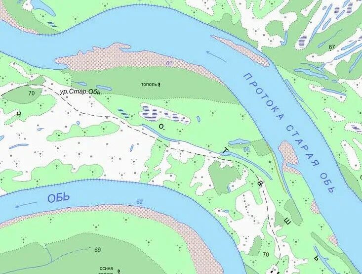 Старинная карта реки Обь. Карта протоки Старая Обь. Карта реки Обь в районе Никольского. Малышевская протока Старая Обь. Старая обь