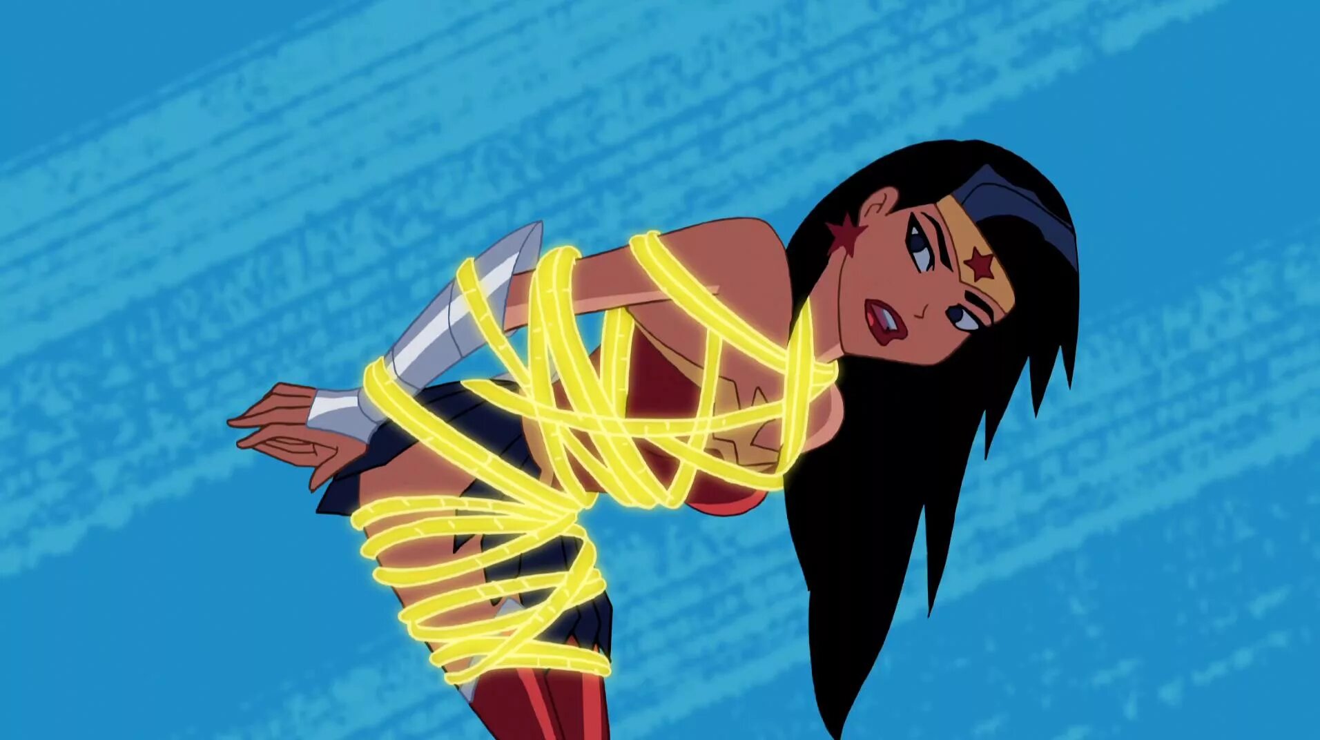 Связанные чудо женщина. Связанная вандер вумен. Голая вандер вумен лига справедливости. Чудо женщина лига справедливости мультсериал. Лига справедливости 2001 чудо женщина связанная.