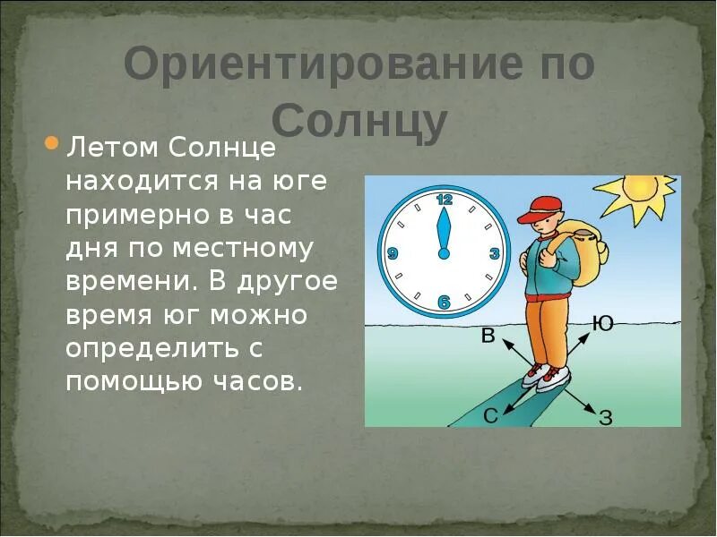 Солнце в час дня находится. Солнце ориентирование. схема ориентирования по солнцу. время дня по солнцу. ориентирование на юг.
