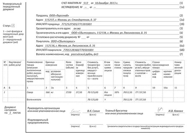 Бланк упд образец. Пример заполнения Бланка УПД. УПД универсальный передаточный заполненный. УПД индивидуального предпринимателя образец. УПД строка 8.