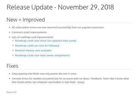 Release notes