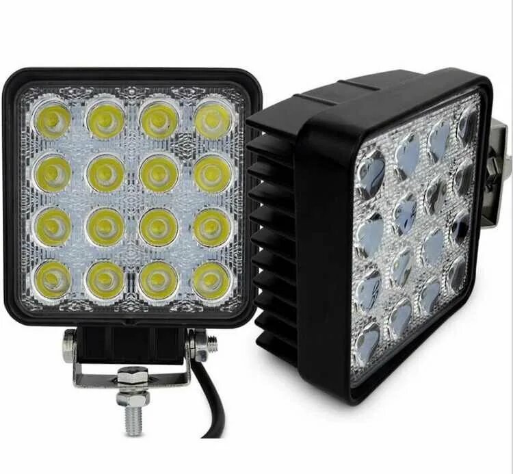 Фары 12v светодиодные. Фара off-Road светодиодная 48w Flood квадратная. Светодиодная led фара 48w 16 led. Фара led48-3711010 рабочего света квадратная светодиодная (48 Вт). Фара led 12-24v 48w 16 led.