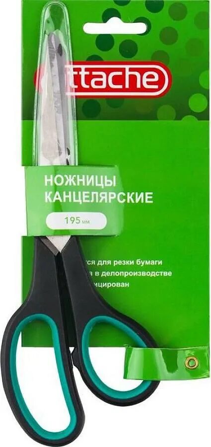 Attache, цвет зеленый/черный. Ножницы attache 169 мм с пласт. Ножницы attache 195 мм с пласт. Эллипт. Ножницы attache 169 мм с пласт.