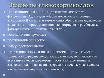 Противовоспалительные глюкокортикоиды