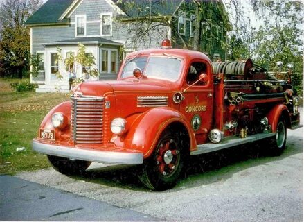 transpress nz: 1947 International fire truck.