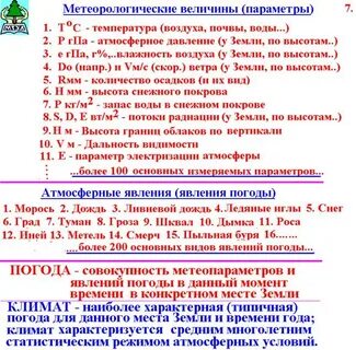 Состояние атмосферы в определенном месте и времени