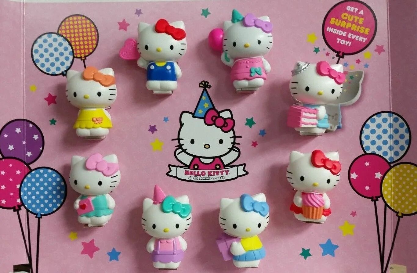 Вкусно и точка акция hello kitty. Игрушка хеллоу китти. хеллоу китти игрушка маленькая. мини фигурки хеллоу китти. игрушки макдональдс hello kitty.