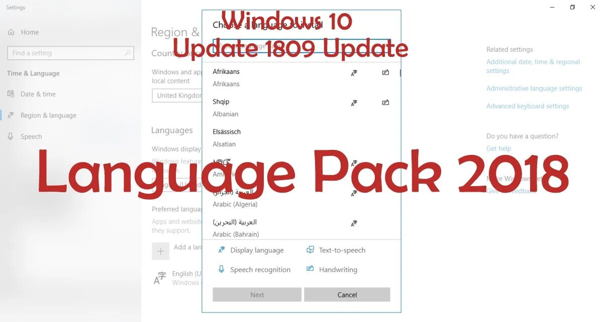 Windows language pack. Windows language pack