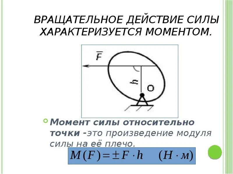 Действие силы характеризуется. Вращательное действие силы характеризуется:. Момент силы относительно точки. Вращательный момент силы характеризуется ............. Момент силы характеризует вращательное действие силы.