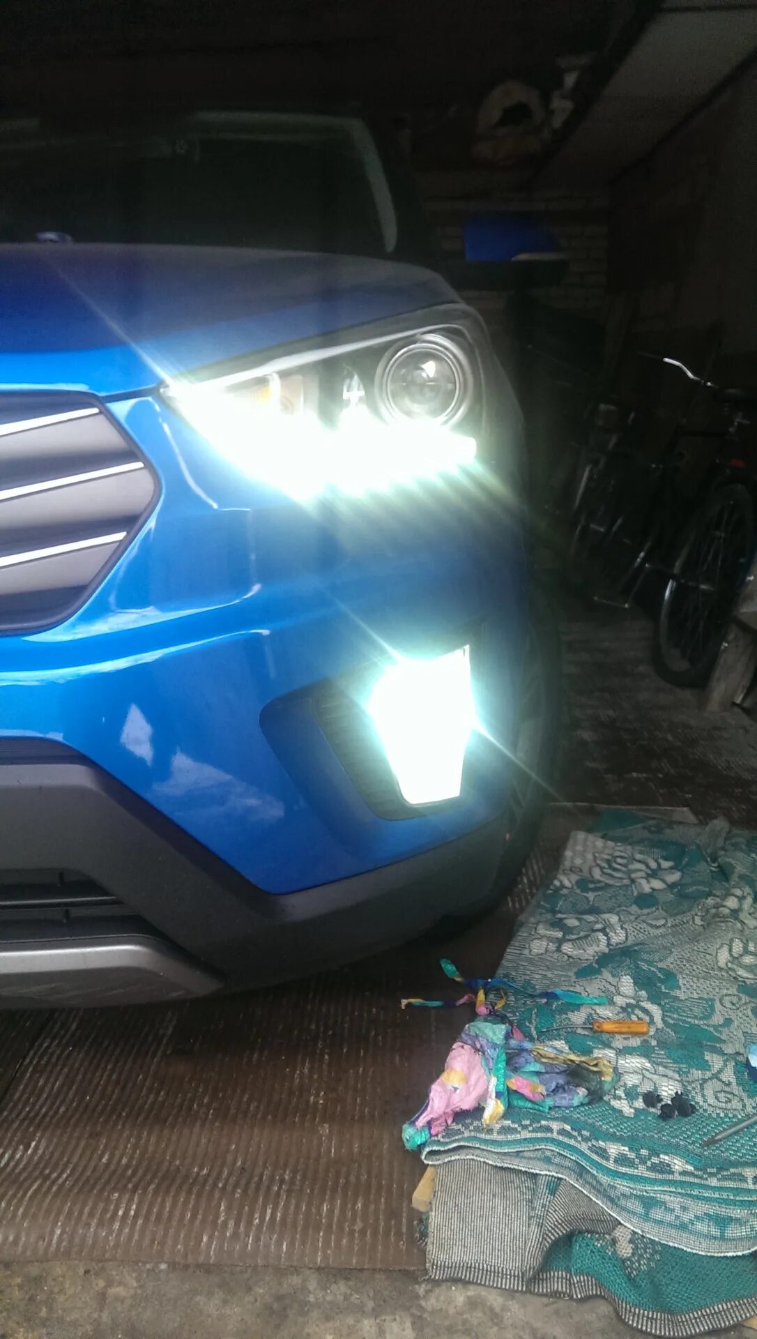 Поставил светодиодные лампы в ПТФ - Hyundai Creta (1G), 2 л, 2016 года аксессуар