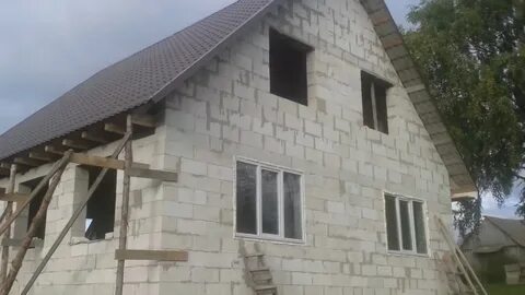 Фронтон из пеноблока