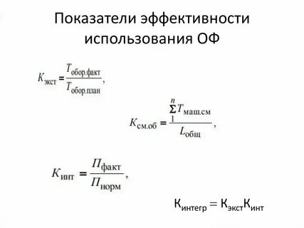 Эффективность окр