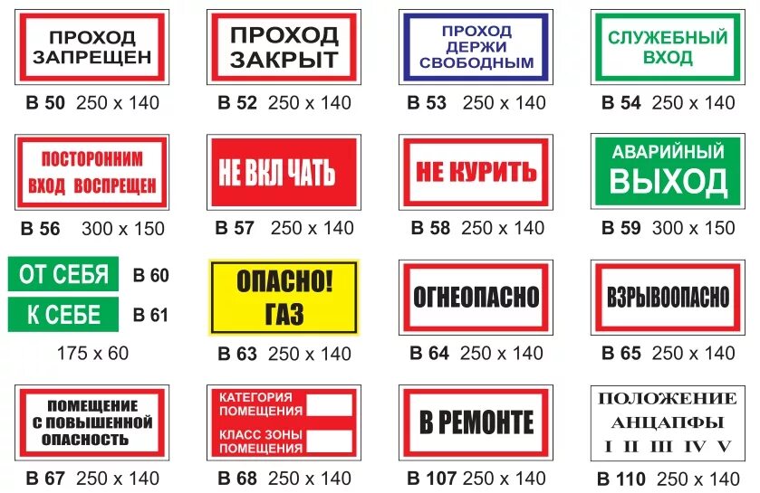 Стандарт таблички