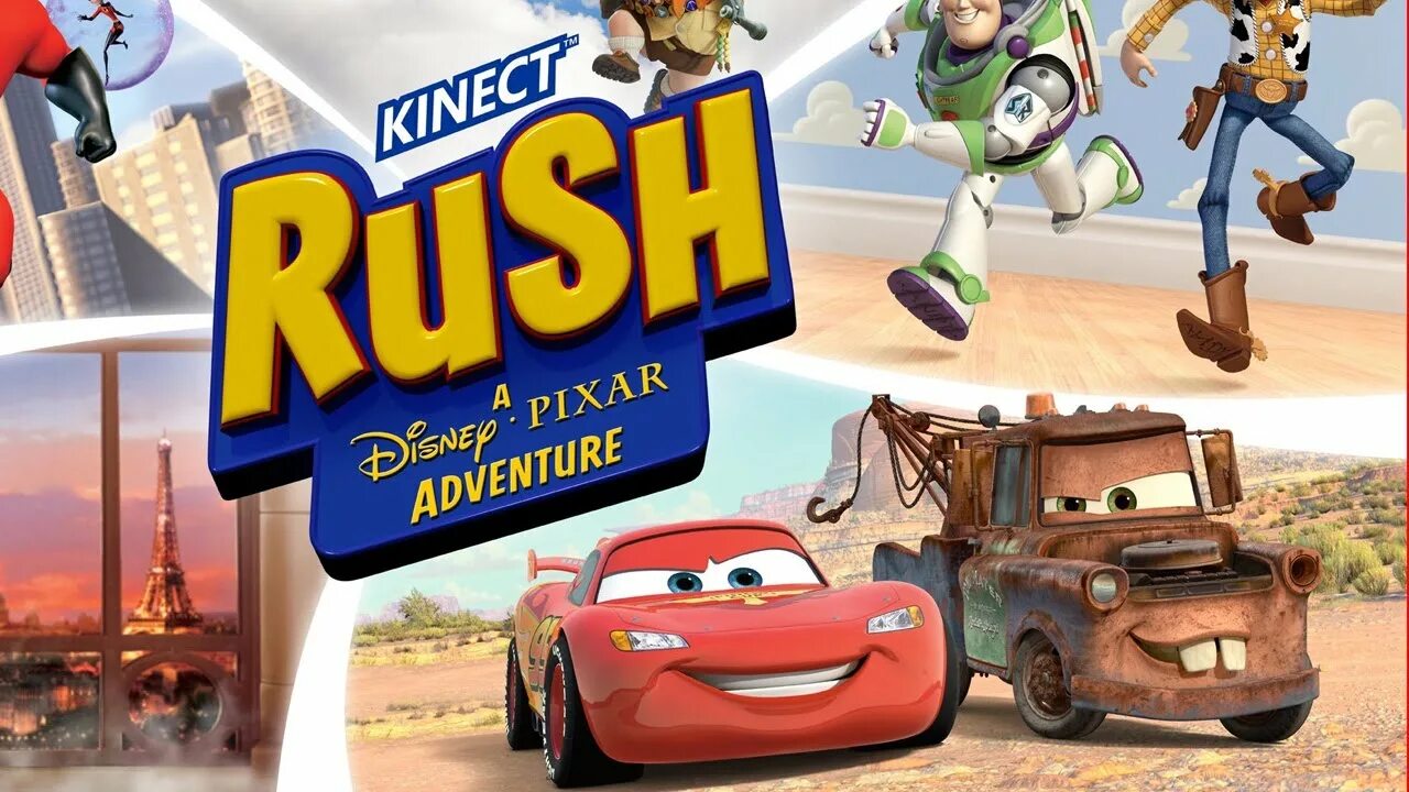 Игры пиксар. Rush Pixar. Дисней Пиксар. Rush: a DISNEYPIXAR Adventure обложка. Игра Rush a Disney Pixar Adventure Тачки.