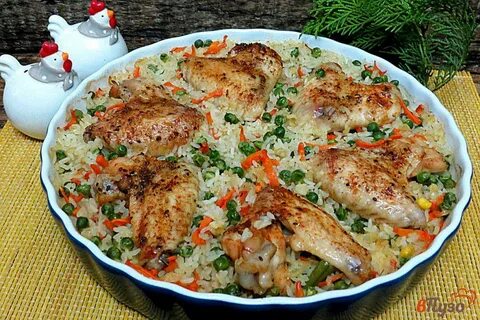 Крылышки с овощами рецепт