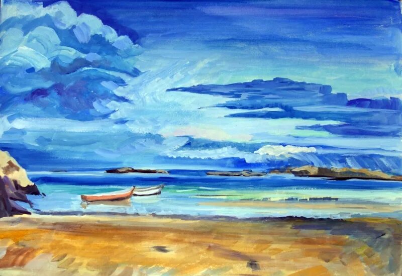 Рисуем море гуашью. Море красками. Рисование гуашью море. Море пляж акварель фон. Рисуем море гуашью.