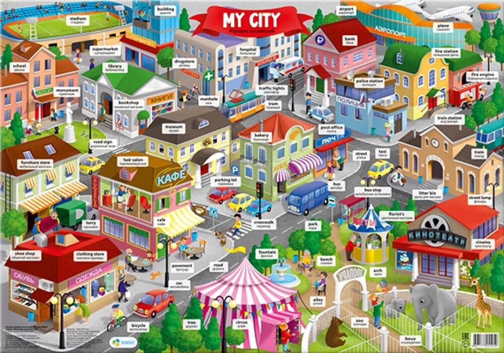 Карта города для детей. Мультяшный город для детей название. Город картинка для детей. Город карточки для детей. Жизнь в городе тема на английском