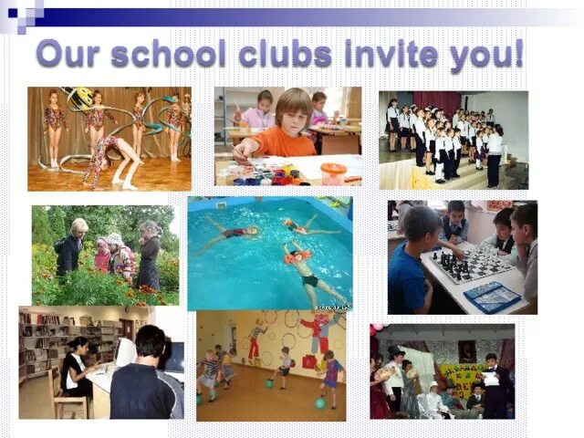 Школьные клубы на английском. School Clubs. School Clubs and activities. School activities 3 класс.