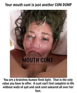 Cum dump caption.