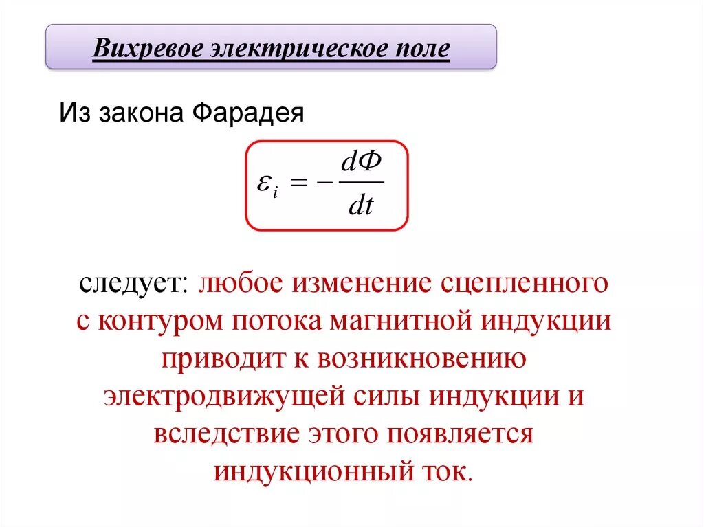 Закон электромагнитной индукции Фарадея опыт. Вихревое электрическое поле. Закон электромагнитной индукции Вихровой электрического поля. Закон электромагнитной индукции вихревое электрическое поле. Эдс индукции в момент времени