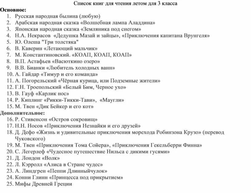 Список на лето после 4 класса. Литература для чтения летом 3 класс школа России. Внеклассное чтение 3 класс школа России список. Список литературы для 3 класса для внеклассного чтения школа России. Список летней литературы для 3 класса школа России.