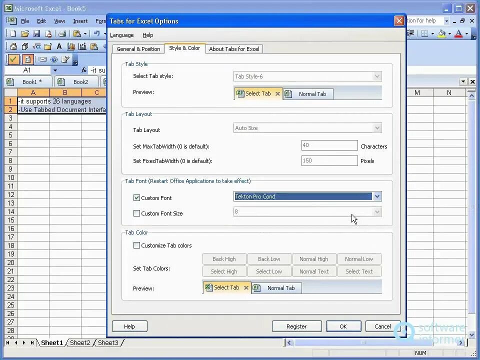 Tabs select