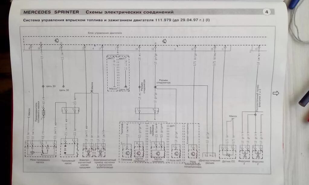 Электрическая схема Мерседес Спринтер 906.