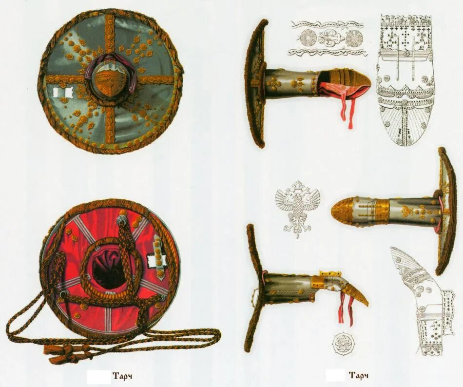 Щит Тарч 15 век. Фонарный щит, траншейный рондаш. Тарч в оружейной палате.