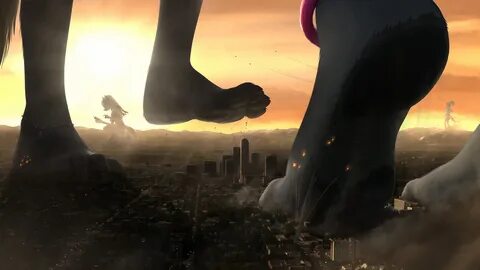 Giantess stomping