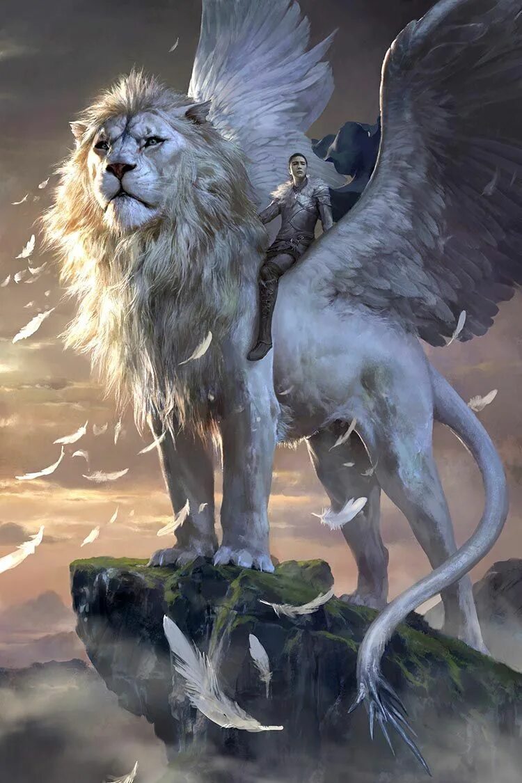 Мифическое существо лев. Полуптица полулев. Легенда о воюющих царствах Лев. Крылатый Лев в мифологии. Химера Грифон.