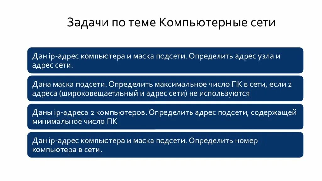 Задания по компьютерным сетям