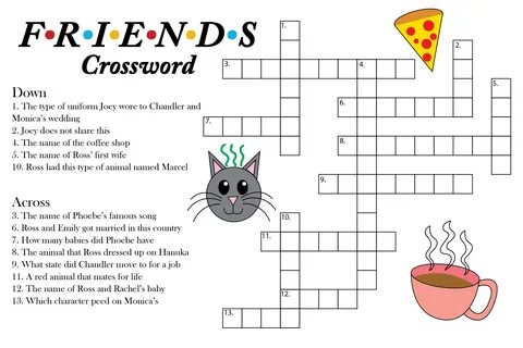 F.R.I.E.N.D.S. Crossword - The Bridge.