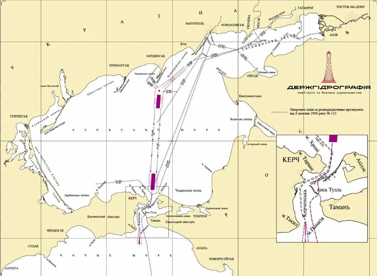 Морские границы Украины в Азовском море. Керченский пролив навигационная. Керченский пролив на карте. Границы Керченского пролива и черного моря.