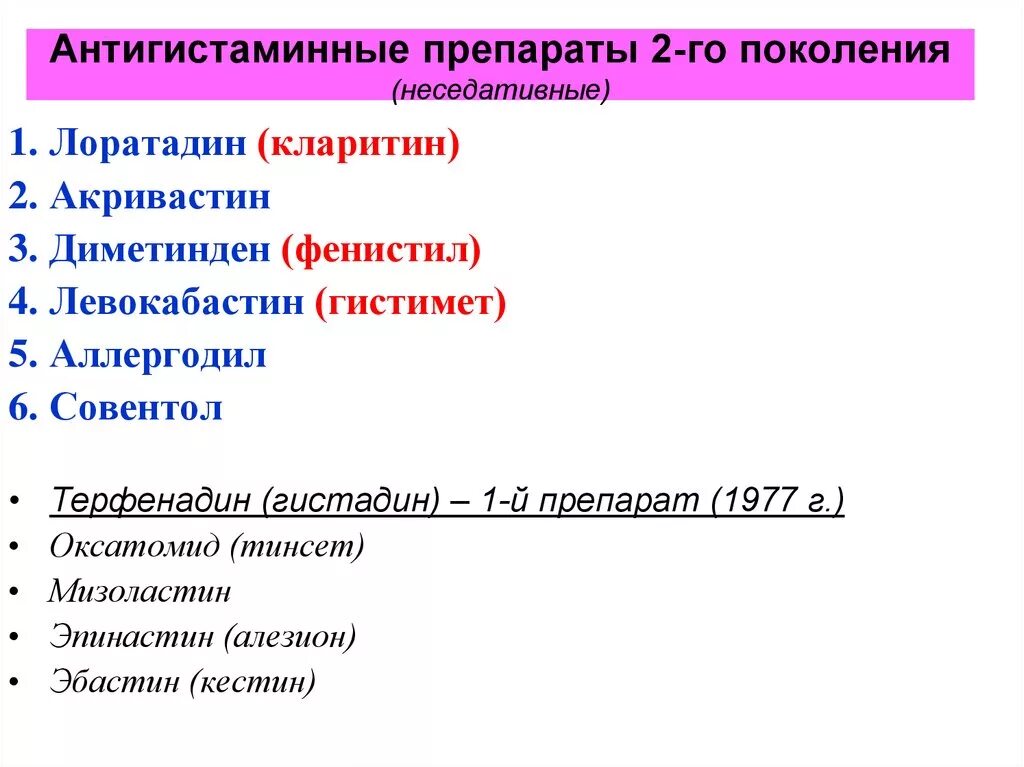 Противоаллергические нового поколения. Антигистаминные 1 2 3 поколения. Н1 антигистаминные препараты второго поколения. Антигистаминные препараты 2 поколения Лоратадин. Антигистаминные препарт.