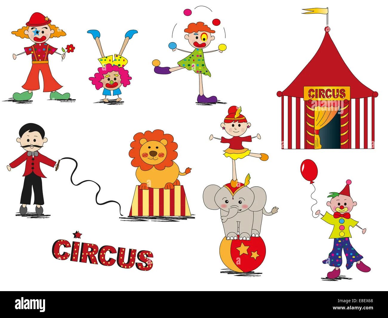 На английском про цирк. Цирк мультяшный. Рисунок на тему цирк. Цирк Картун. Афиша цирка в мультяшном стиле.