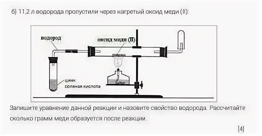 Напишите уравнения реакций водорода с оксидом меди
