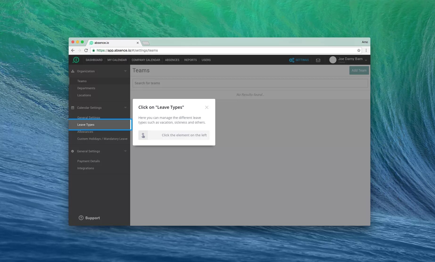 Team click. Click team interface.
