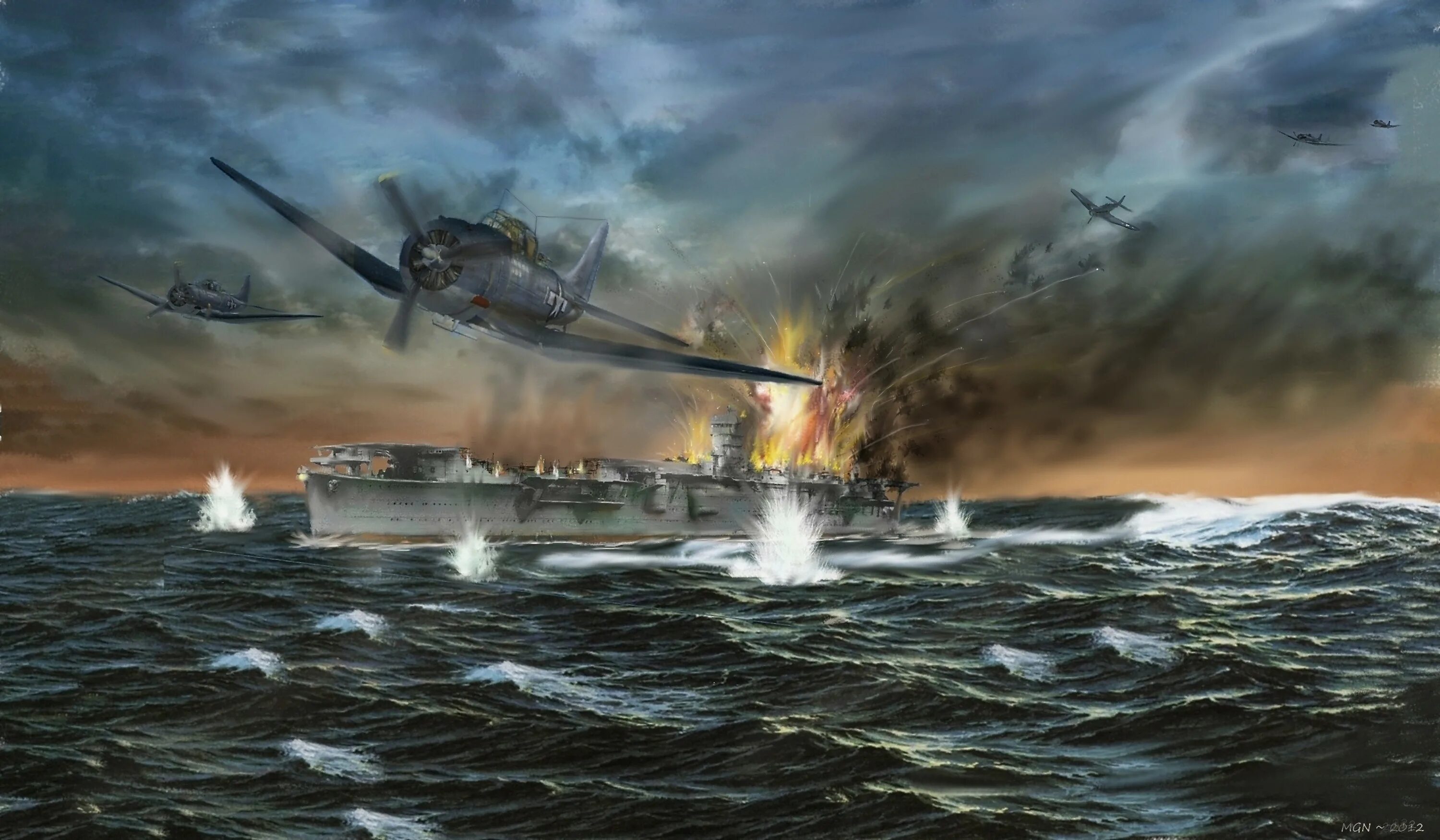 Поражение в морском бою. Битва у острова Мидуэй. Битва за Мидуэй самолеты. Бой у острова Мидуэй. Битва за Мидуэй 1942.
