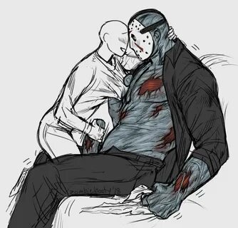 zombiebooty, anon, jason voorhees, halloween (series), 2018, 2males, bara, ...