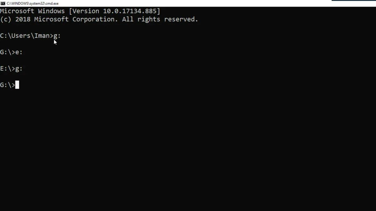 Как перейти на диск в cmd