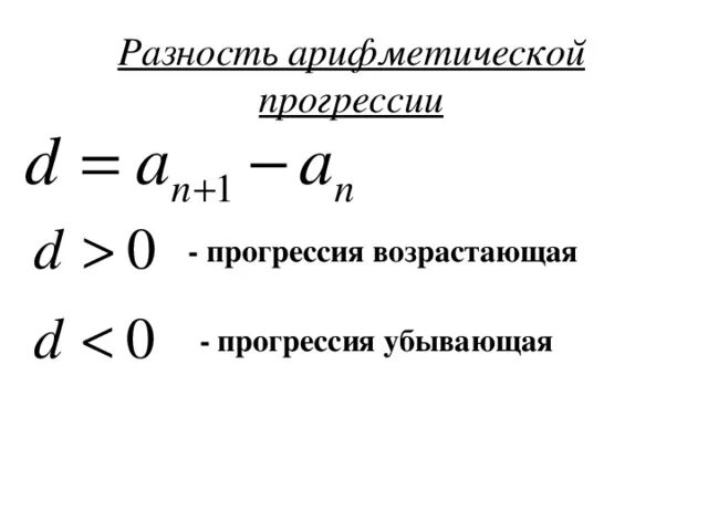 Возрастающая прогрессия. Возрастающая и убывающая прогрессия. Убывающая арифм прогрессия. Возрастающая арифметическая прогрессия.