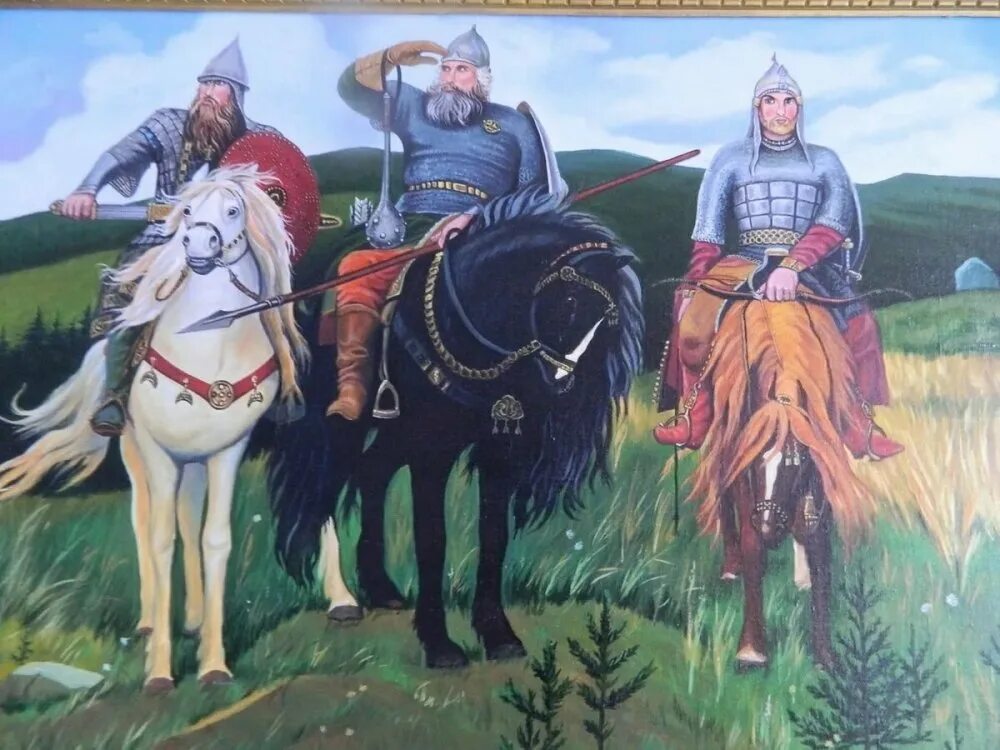 Образы былин. Три богатыря Васнецов. Виктор Васнецов богатыри. Виктор Васнецов картины три богатыря. Богатыри на картине Васнецова три богатыря.