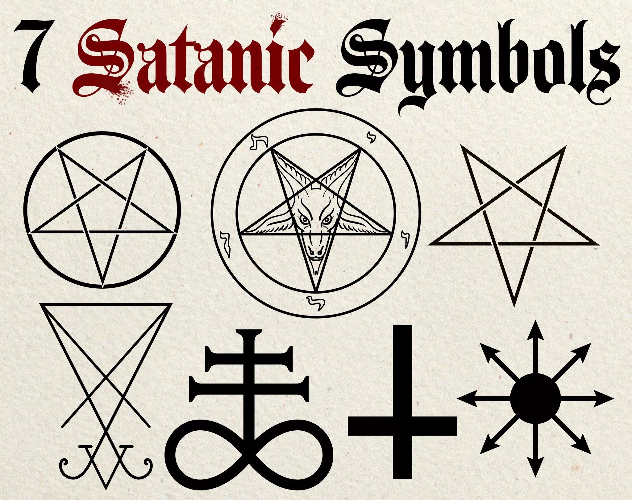 Satanic Symbols Clip Art Vector - Etsy Australia Satanic tattoos, Satanic art, O