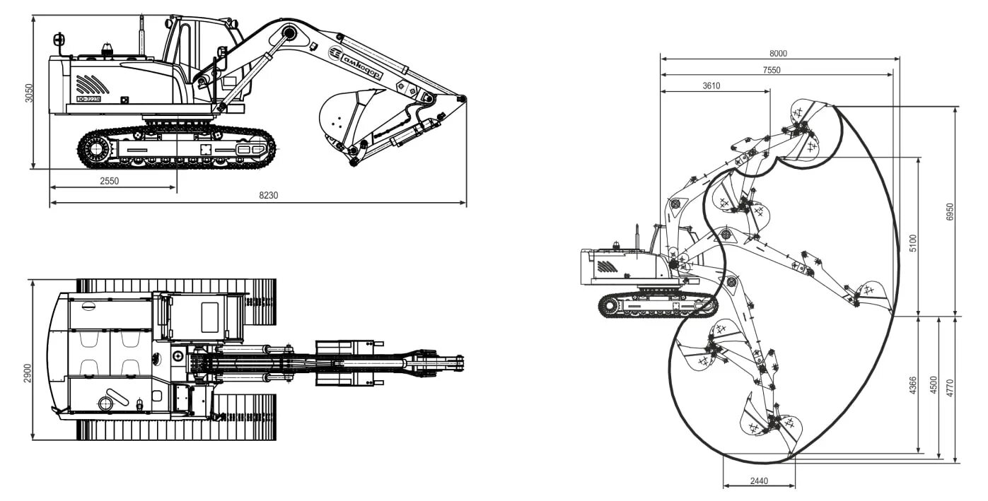 Технические характеристики экскаватора эо. Амкодор ЭО-3223. Экскаватор Амкодор ЭО-3223. ЭО-3223а габариты. Чертеж экскаватора ЭО-3223.