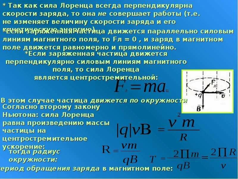 Центростремительное ускорение частицы