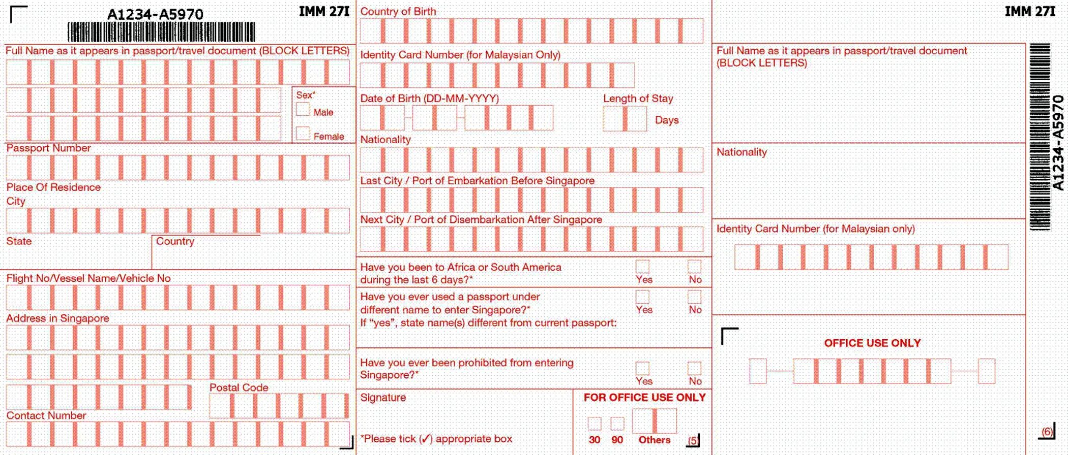 Tick the appropriate boxes