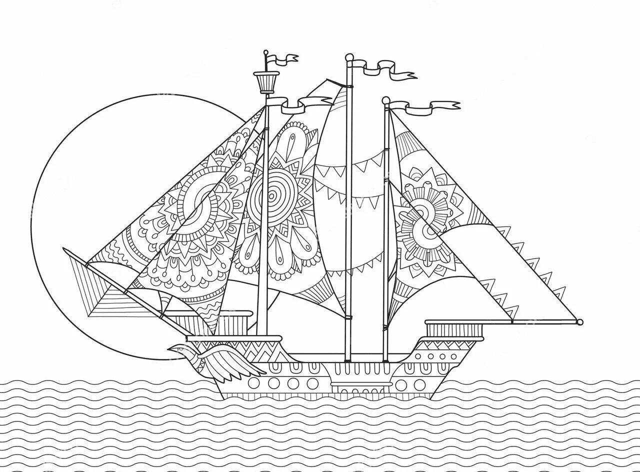 Корабль антистресс. Парусник раскраска. Раскраски для взрослых корабли. Раскраски парусники красивые. Парусник раскраска для взрослых.