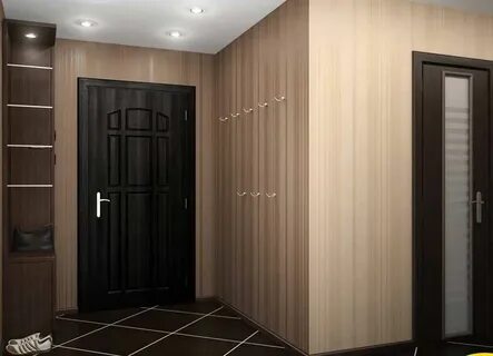 Отделка стен панелями коридор