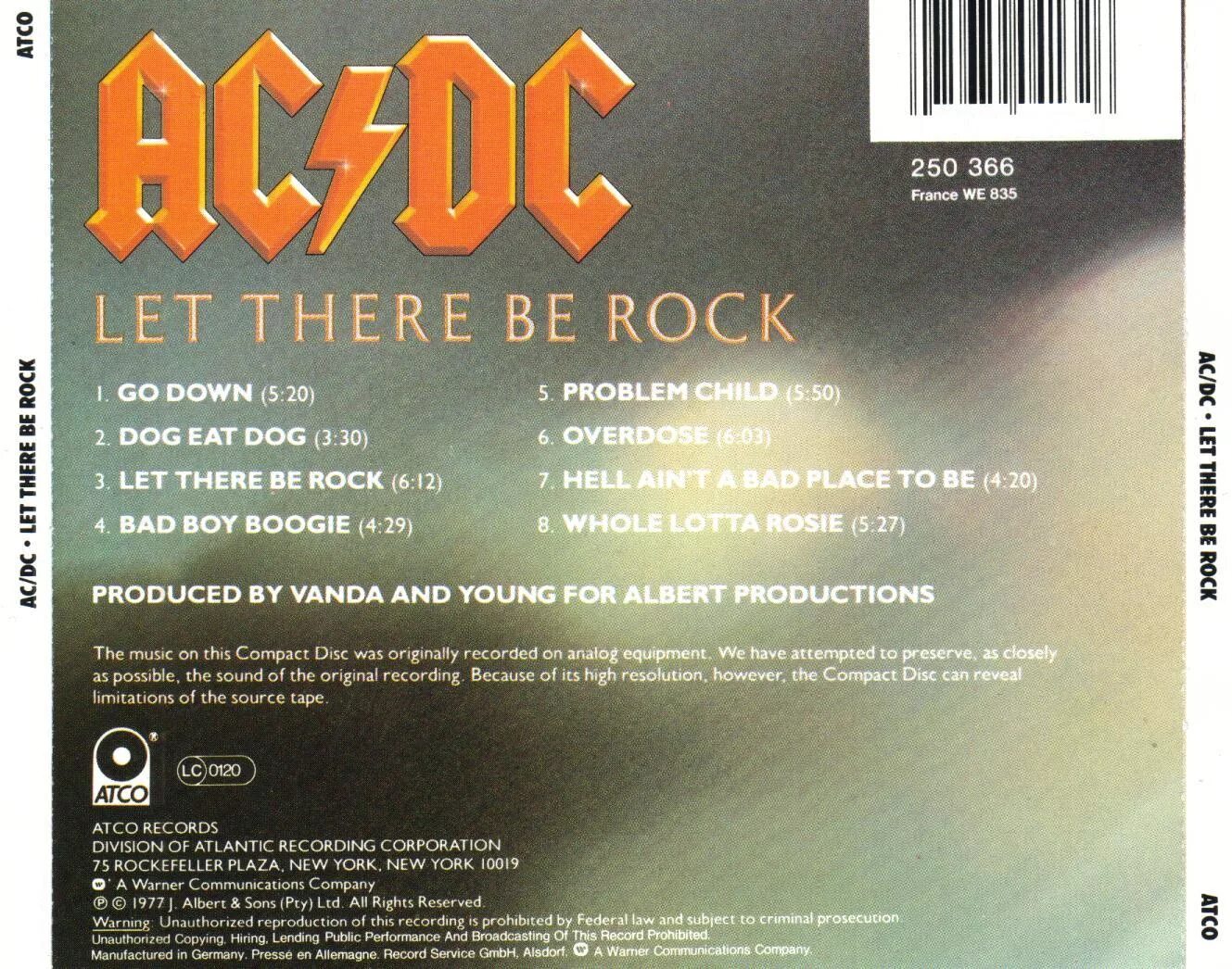 Ac dc let. AC DC 1977. Let there be Rock AC/DC обложка. Рок 1977 Let there be Rock. AC DC LP 1977.