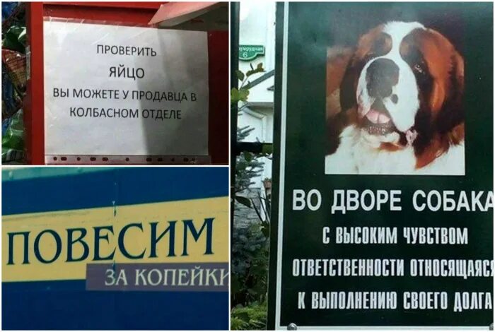 Вешать собак значение. Во дворе собака с высоким чувством ответственности табличка.